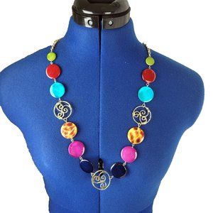 NWT Ali & Jules Long Mother of Pearl Necklace